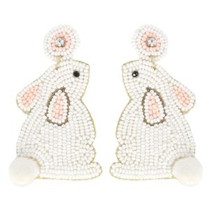 Pendientes modernos y elegantes con cuentas de semillas para mujeres y niñas que ofrecen un aspecto sofisticado para fiestas, Recepciones y reuniones - Product Image 1