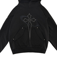 Sweat-shirts à capuche en coton 100% de qualité supérieure avec strass, vêtements décontractés, pull-over, logo et taille personnalisés