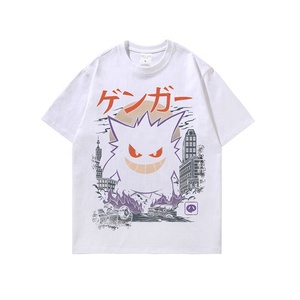 เสื้อยืดโอเวอร์ไซส์ลายกราฟิกวินเทจสไตล์ย้อมสีแบบแอซิดวอช ผ้าฝ้าย 100% เนื้อหนา สตรีทแวร์ สไตล์อนิเมะ พิมพ์ลายด้วยเทคนิค DTG สำหรับทุกเพศ - Product Image 5