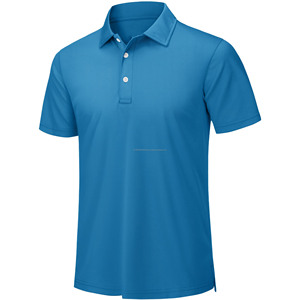Chemises polo pour hommes, sport, bouton, été, haute élasticité, manches courtes, décontractées, extérieur, écologiques, chemise polo de sport - Product Image 1