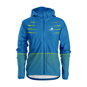 Custom Logo Sublimated Hooded Windbreaker <b>Jacket</b> Nylon Coated <b>Lightweight</b> <b>Rain</b> <b>Jacket</b> for Sports Fitness and Casual Wear - Product Image 4