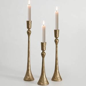 Juego de 4 Candelabros de Latón Dorado de Diferentes Alturas para Decoración del Hogar, Soporte de Metal Duradero para Velas - Product Image 4