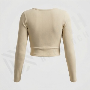 Camisetas de Manga Larga Oversize para Mujer, 100% Algodón, Camiseta Personalizada con Estampado a Cuadros, Ropa de Fiesta, Estilo Urbano, Camiseta Premium - Product Image 2