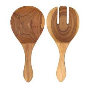 Luxury Handmade Wooden <b>Salad</b> Server Set With Elegant Brass Handles Eco-Friendly Wood Serving Spoons And Fork For Tossing <b>Salad</b> - Product Image 6