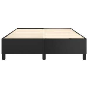 Cadre de lit double en similicuir noir rembourré avec contreplaqué et bois d'ingénierie, durable et élégant - Product Image 5