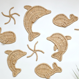 Rattan Octopus <b>Wall</b> <b>Decor</b> For Kid's Room Hot Selling Bohemian Animal Shape Home <b>Decor</b> Nursery Made in Vietnam - Product Image 3