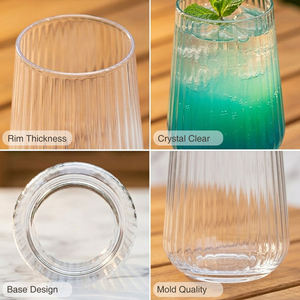 [Holar] Vasos de Vino de Plástico Acanalados Reutilizables de Gran Capacidad de 19 oz, Hechos en Taiwán, para Fiestas, Cafeterías y Exteriores - Product Image 4