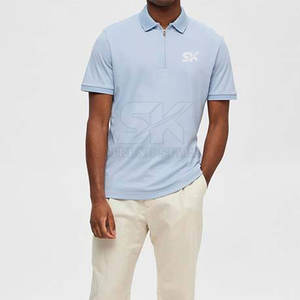 Camisetas Polo Lisas con Cierre para Hombre, Color y Diseño Personalizados, Servicio OEM, Hechas en Pakistán - Product Image 6