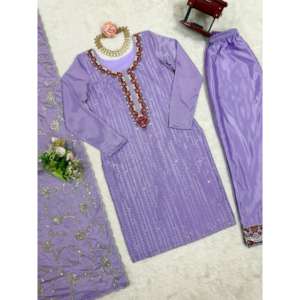 Ensemble de vêtements de soirée haut et bas Dupatta pour femmes styliste - Product Image 2