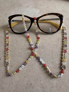 Handmade Embroidery Beaded <b>Lanyard</b> with Colorful Artisan Beadwork <b>for</b> <b>Keys</b> and ID Cards - Product Image 5
