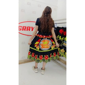 Women Tropical Floral <b>Skirt</b> Colorful Embroidered Style Vacation Beach Resort Summer Wear - Product Image 4