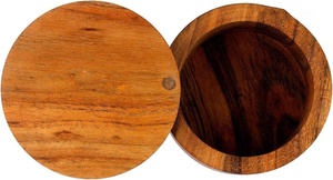Boîte de rangement Artizon Studio en bois d'acacia, écologique, résistante au lave-vaisselle et au four, pour sel, épices et poivre, avec couvercle, best-seller - Product Image 4
