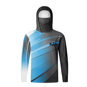 Custom <b>Camo</b> Hooded UPF 50 UV Protection <b>Men's</b> Outdoor Quick Drying Moisture Wicking Breathable Anti-Bacterial Fishing <b>Jacket</b> - Product Image 2