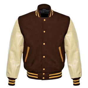 Wholesale Blank Custom logo <b>Plain</b> <b>Varsity</b> <b>Jacket</b> for Men Breathable Custom Fashion Letterman <b>Jacket</b> - Product Image 1