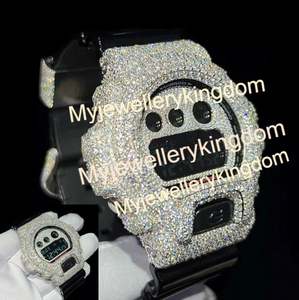 Montre en diamant pour homme, montre à quartz sertie de diamants, montres en gros, montre en diamant moissanite, montre en acier, montre pour homme - Product Image 4