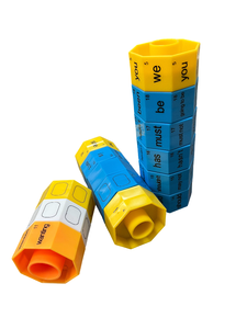 Bloques de Construcción de Gramática en Inglés para Niños, Personalizados OEM/ODM, Cilindros Hexagonales de Plástico para Aprender Palabras, Juguete Educativo - Product Image 1