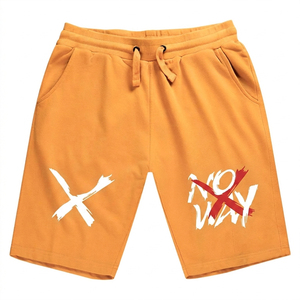 Shorts Bermuda pour Homme en Nylon/Spandex Orange Uni Écologique avec Cordon de Serrage à la Taille Style Décontracté - Product Image 1