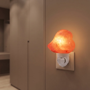 Handmade Pink Himalayan Salt Heart Shape <b>Plug</b> <b>In</b> <b>Wall</b> <b>Lamp</b> Natural Crystal <b>Wall</b> <b>Plug</b> Light Soft Night <b>Lamp</b> - Product Image 2
