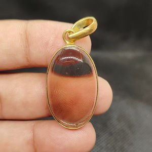 Collar de Latón Vintage con Cuarzo Ahumado Fino Hecho a Mano para Mujer, Colgante de Piedras Preciosas Naturales Surtidas de Moda para Fiestas, Cristiano - Product Image 1