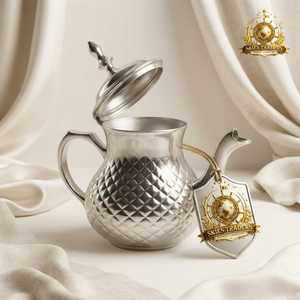 Polished Stainless Steel <b>Teapot</b> Classic Silver Tea Kettle Hotel Restaurant Server Pot - Product Image 4