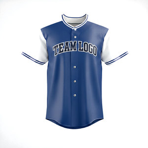 Dernier modèle personnalisé de maillot de baseball pour hommes de New York, manches courtes, col en V, boutons, camouflage, t-shirts de baseball - Product Image 1