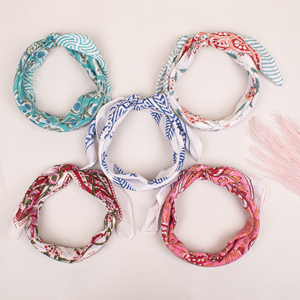 Pañuelo/bandana ecológico de primera calidad, accesorio de moda con estampado a bloques de primera calidad. - Product Image 2