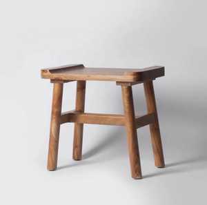 Modern Black Solid Wood <b>Stool</b> Handcrafted Minimalist Low Entryway Bench Japanese Style Zen Wooden <b>Stool</b> For Living Room <b>Bedroom</b> - Product Image 2