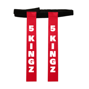 5Kingz Sports <b>Rugby</b> <b>Tags</b> <b>Belt</b> Red Vertical Logo Design Eco-Friendly Lightweight Durable Team Sports Equipment - Product Image 1