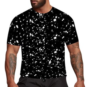 Camiseta de algodón de manga corta con cuello redondo y estampado de espada de dragón para hombre, ajuste regular, con logo frontal impreso por sublimación - Product Image 4
