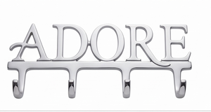 Elegantes Ganchos Metálicos Adore para Pared, 4 Ganchos, Diseño Moderno con Letras, Resistente al Óxido, Perchero Organizador - Product Image 2