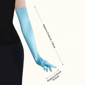 Nouveaux gants longs en polyester style opéra, accessoire de costume classique, élégants, en tissu extensible et lisse - Product Image 4