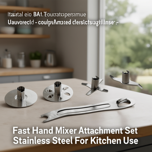 Set di accessori per frullatore manuale in acciaio inossidabile per uso in cucina - Product Image 3