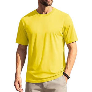 Vêtements de sport personnalisés pour hommes |   T-shirt de performance en polyester jaune citron de qualité supérieure, 200 g, séchage rapide, pour le sport |   Gymnase en gros - Product Image 5