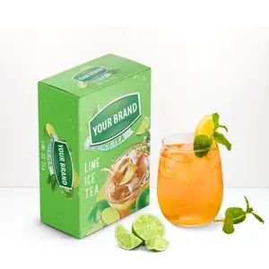 越南产品冰茶饮料可溶性绿茶粉锡罐定制盒包装冰柠檬茶