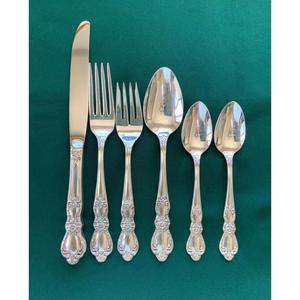 Juego de cubiertos plateados de 5 piezas, hechos a mano, con cuchara, tenedor y cuchillo, juego de cubiertos elegantes más vendidos para restaurantes, reutilizables. - Product Image 2