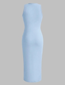 Robe Courte Moulante Sans Manches à Paillettes Col Carré pour Soirée et Club, Robe de Cocktail Scintillante Couleur Unie pour Femme Adulte – Vente en Gros - Product Image 5