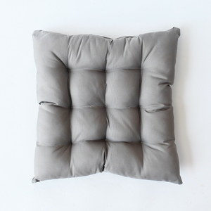 Coussins de chaise tuftés faits à la main avec liens, coussins carrés pour chaises de salle à manger, décoration esthétique pour la maison, textiles de maison gris, vente en gros - Product Image 1