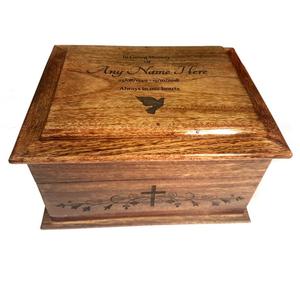 Handcrafted Custom Engraved Wooden Cremation Urn <b>Box</b> for Human Ashes <b>Memorial</b> <b>Keepsake</b> Funeral <b>Box</b> Wood Pet Ashes Urn Wood Urns - Product Image 1