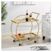 Carrito de Servicio Moderno y Elegante de Acero Inoxidable para Cocina de Hotel, Comedor, Bar, con 4 Ruedas, Personalizable, para Sala de Estar