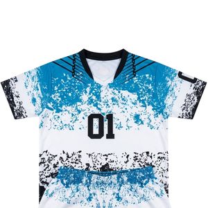Low MOQ Custom Design Printed Sublimated Stretch Short Football Training Sets Moisture Wicking Polyester Rugby Uniform OEM - Product Image 2