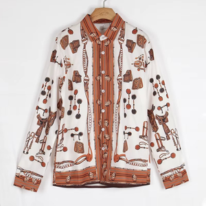 Chemise graphique homme coupe classique infroissable – Vêtement d'été imprimé pour homme, style streetwear, collection luxe royale - Product Image 1