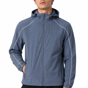 Custom Reflective Line Windbreaker <b>Jackets</b> Waterproof Quick Dry Breathable Winter Thick Sporty <b>Men</b> Outdoor Training Running OEM - Product Image 1