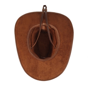 GENERSA SPORTS GS-CBH-ZY-0099 Chapeau de cowboy en polyester unisexe marron à large bord, décontracté pour l'extérieur, réglable, toutes saisons, adulte 58-60CM - Product Image 6