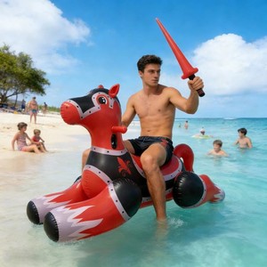 Caballo de <span class=keywords><strong>Guerra</strong></span> Inflable para Montar, Flotador Inflable para <span class=keywords><strong>Piscina</strong></span> - Product Image 3