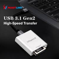 Lecteur de carte CFexpress Type B USB3.2 Gen2 10 Gbps Adaptateur de stockage de mémoire de carte CF Thunderbolt 3 Type C pour PC Ordinateur portable Téléphone