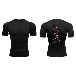 Short Sleeve <b>Compression</b> T <b>Shirts</b> <b>Men</b> Summer Athletic Quick Dry Gym Breathable Workout Running Sweat Ocean Ready <b>for</b> Long Use - Product Image 2