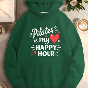 Pilates is my <b>happy</b> hour women's casual <b>hoodies</b> - Product Image 1