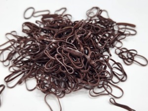 Élastiques à cheveux Unibond TPU marron, fabriqués en Corée, style simple, unisexe, usage quotidien, emballage en sachet OPP - Product Image 4