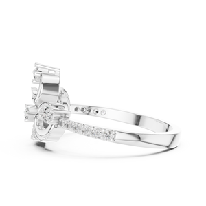 LUNA SWIRL LAB-GROWN CUT DIAMOND MINIMALIST WOMEN'S <b>RING</b> <b>SET</b> 18KT WHITE <b>GOLD</b> RHODIUM PLATED ENGAGEMENT PARTY WEDDING DAILY USE - Product Image 4