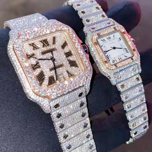 Elite Glow Wave iced out Moissanite Quartz Watch for Men Diamond Style Premium Bling Watch Quartz Men with Classic Style - Product Image 6